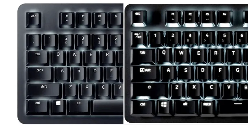 US配列キーボードと日本語配列のレイアウトの違いのサムネイル