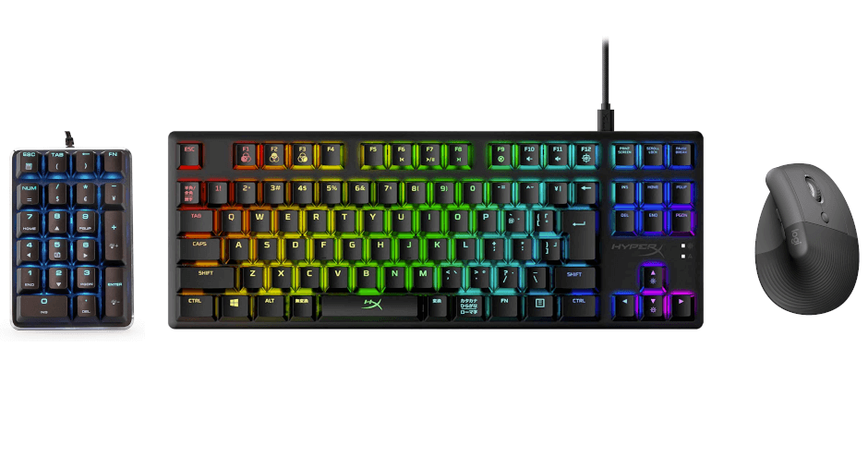 左手テンキーを使ってフルサイズキーボードの弱点を克服する方法のサムネイル